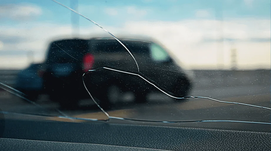 Chipped windshield