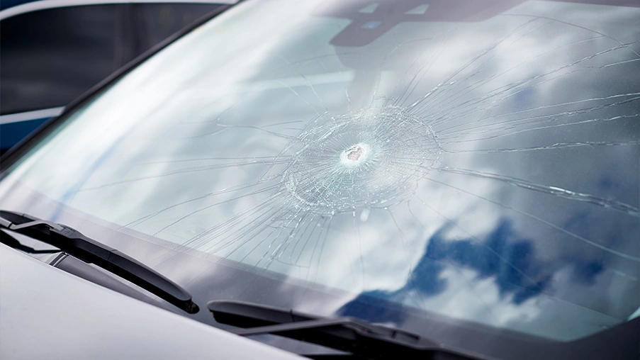 common to auto glass damage