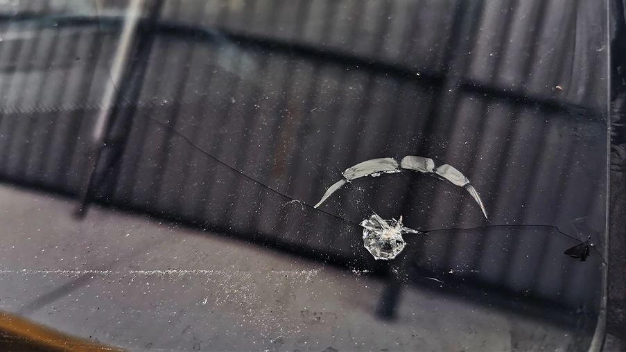 Hidden windshield damage