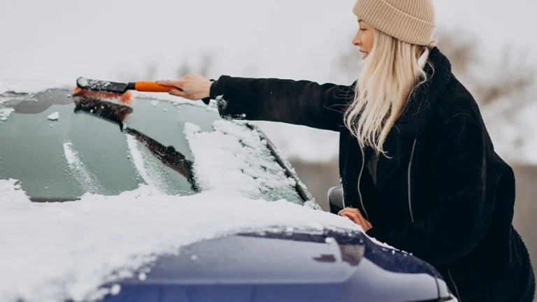 Ice on windshield