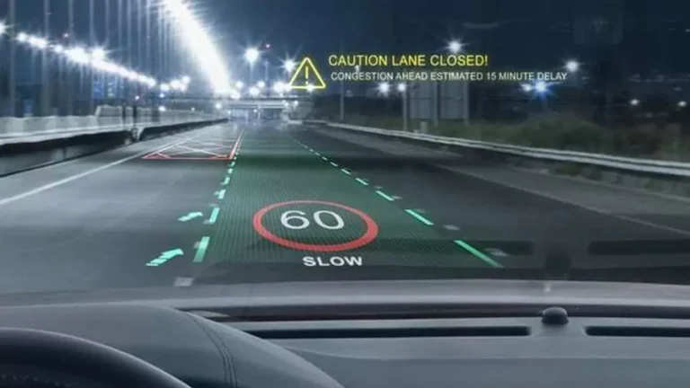 Heads-Up Display in a Car Windshield