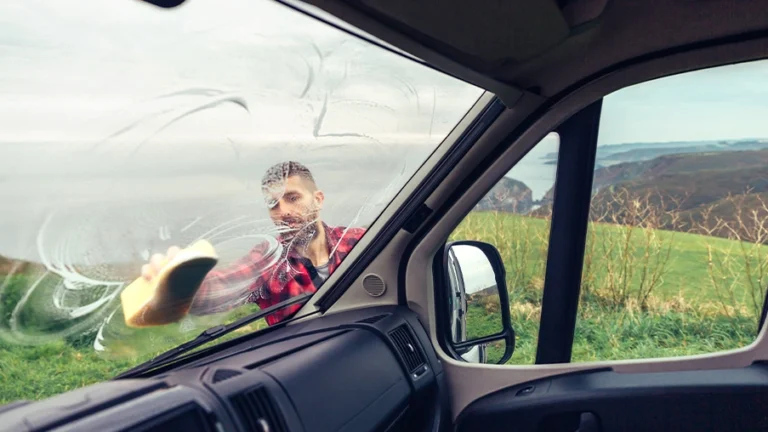 Remove stain from tempered glass