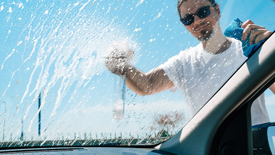 how to polish windshield glass
