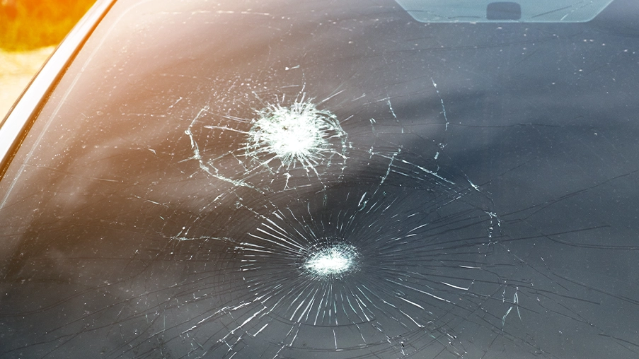 Crack can make Windshield Danger