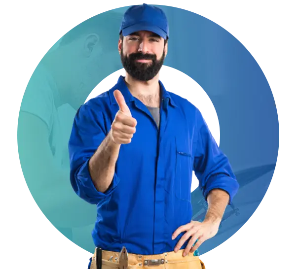 Friendly technician giving a thumbs up