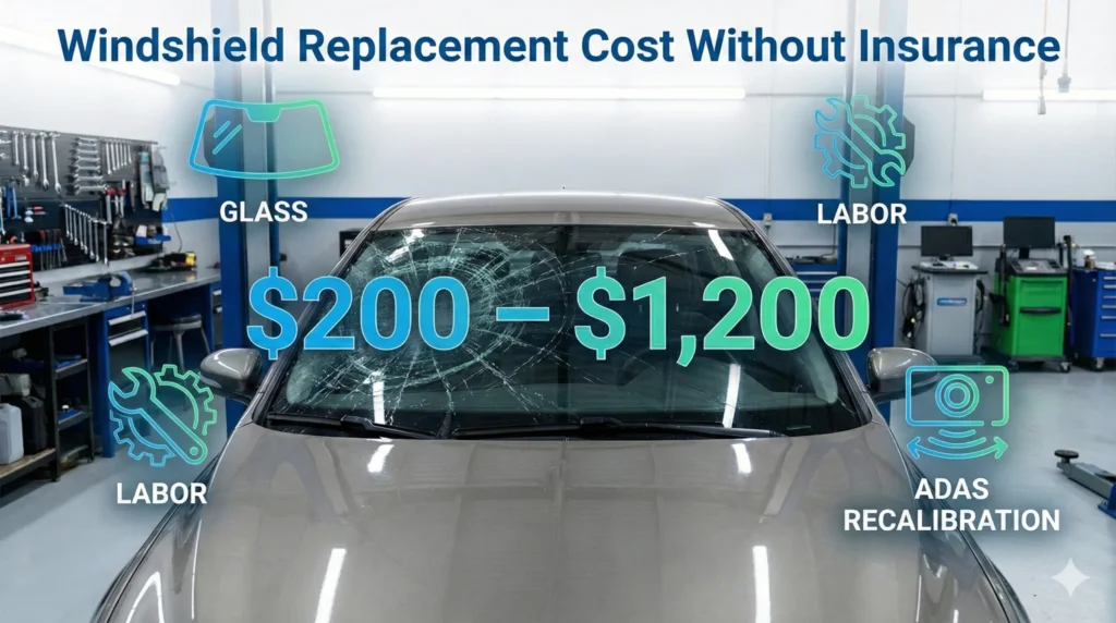 Windshield Replacement Cost Without Insurance: What to Expect