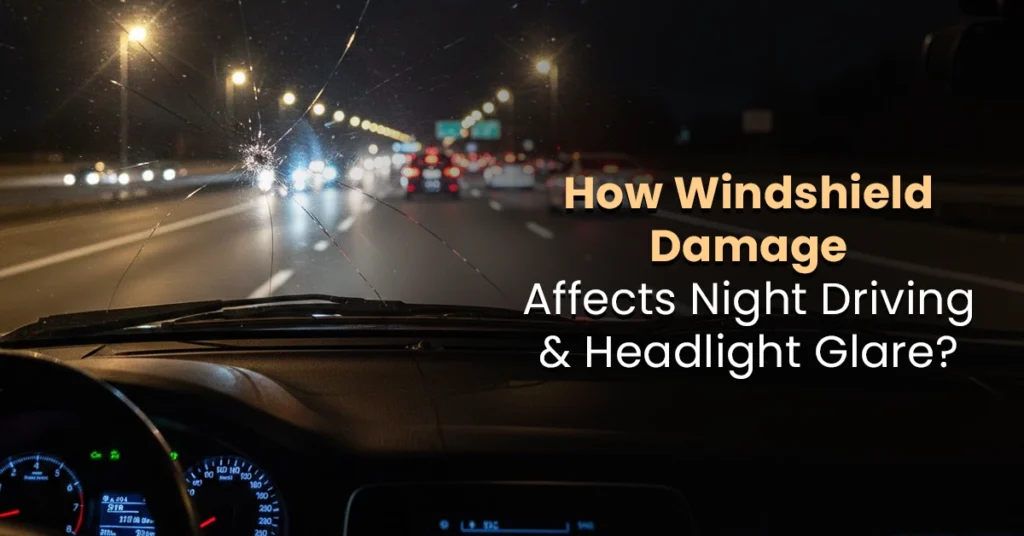 how windshield damage affects night driving