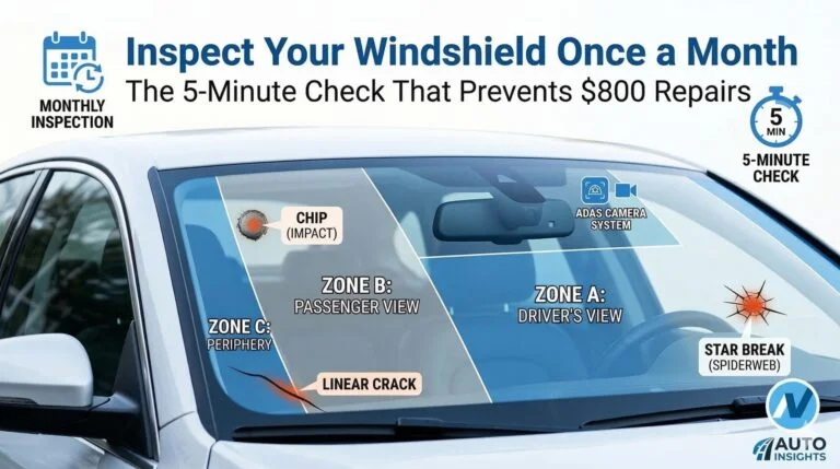 inspect your windshield once a month