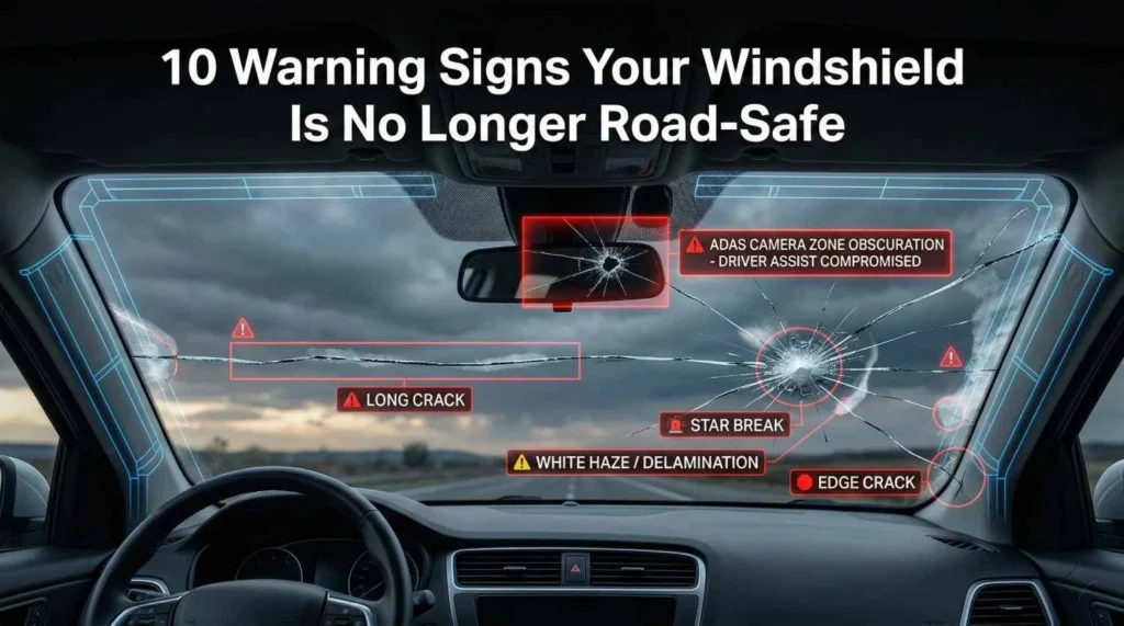 warning signs windshield